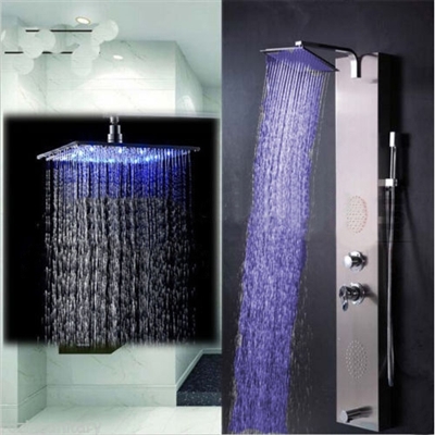 Brio LED Shower Panel Nickel Brushed Finish